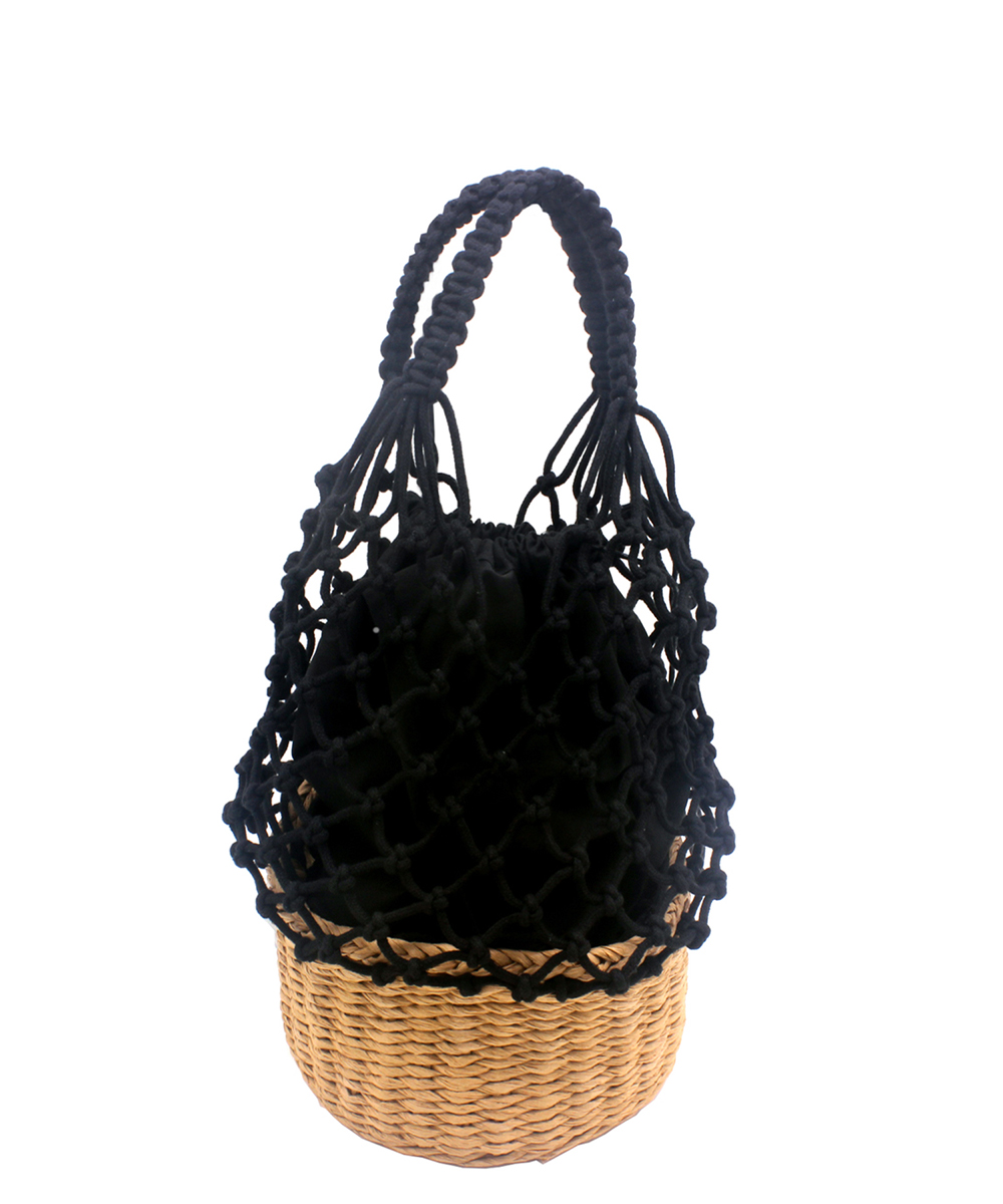 Woven Net Basket Bucket Bag BA300049